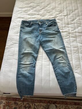 7 For All Mankind Light Blue Cropped Slim Jeans